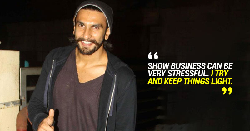 Ranveer Singh Talks About Tough Life In Bollywood His Take It Easy