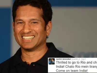 'Chalo Rio Mein Tiranga Lehraein', Says An Excited Sachin Tendulkar Before Leaving For Olympics