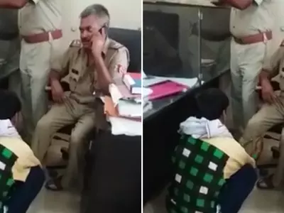 UP Cop Getting Foot Massage