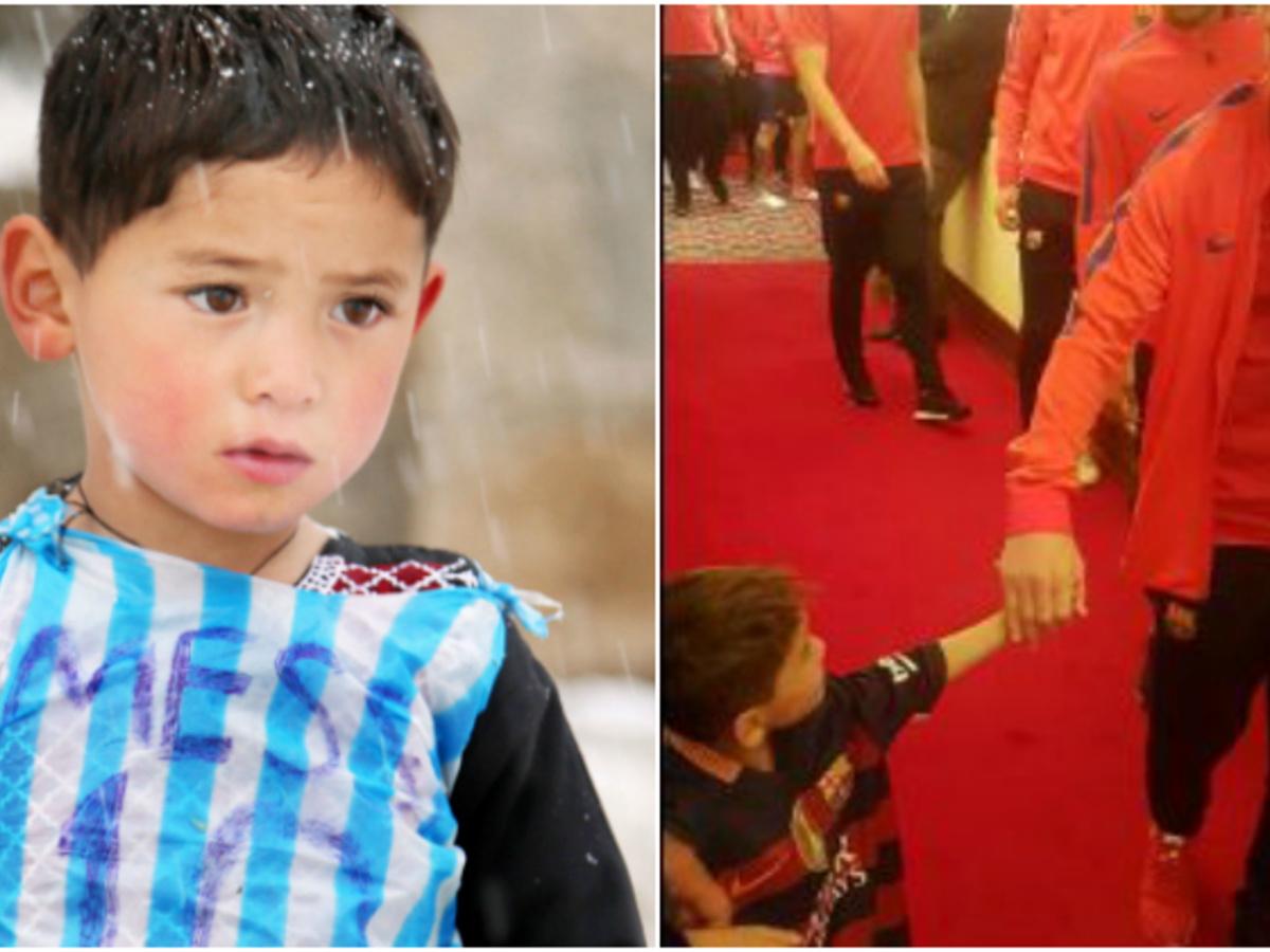 5-year-old with Lionel Messi jersey made from a plastic bag might meet idol