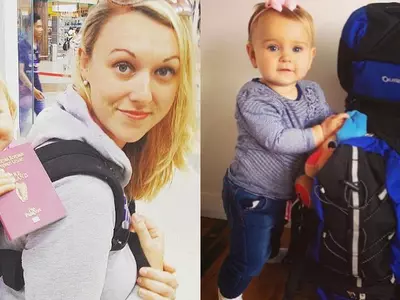 !0 week old baby goes backpacking across the world