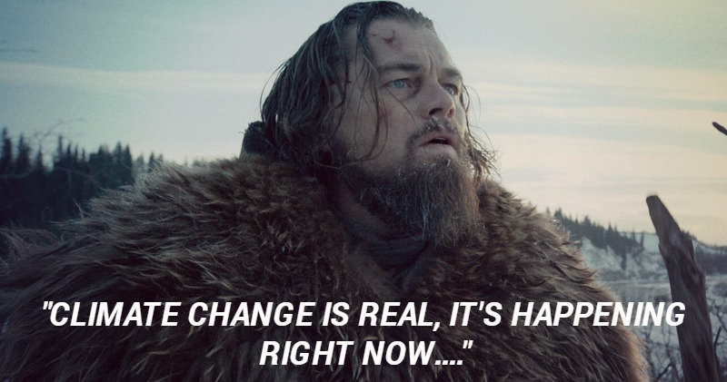 Leonardo Dicaprio Speech About Climate Change Leo DiCaprio Finally Wins An Oscar, Floors All With A Heartfelt Speech