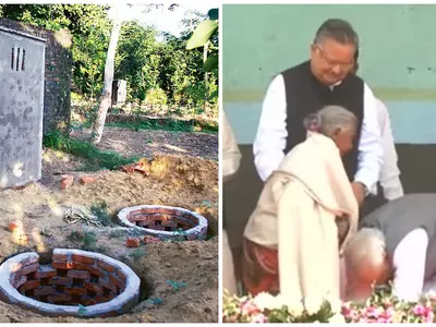 She Sold Her Goats And Made Toilets In Her Village, Now PM Modi Touched Her Feet