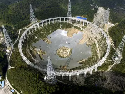 A 500-metre (1,640-ft.) aperture spherical telescope (FAST)