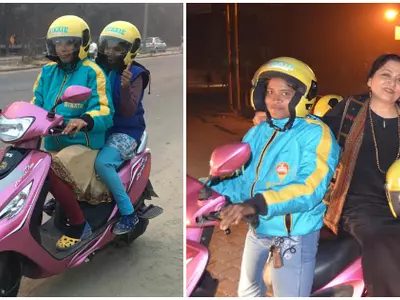 Woman Travelling Alone In Gurgaon Get Something To Cheer For, Bikxie Pink - A Bike Taxi By Women, For Women Begins In Gurgaon