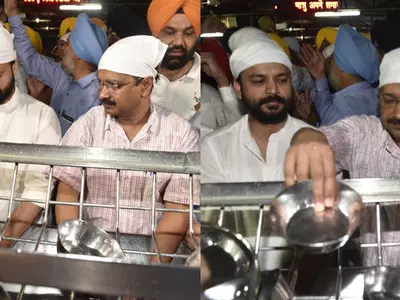 In The Name Of Sewa, Kejriwal Caught Allegedly Cleaning 'Clean' Utensils At Golden aTemple