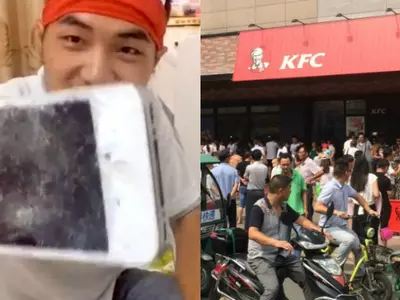 protest against apple and KFC in China