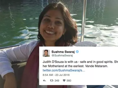 Sushma Swaraj Indian Woman Rescued