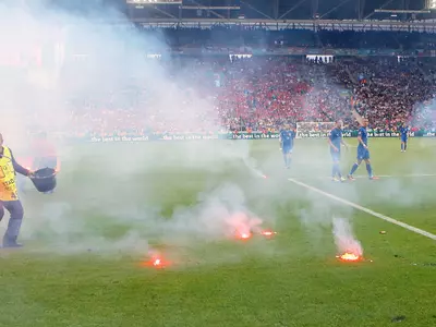 UEFA Starts Probe On Croatian Fans Branded 'Sports Terrorists' For Throwing Flares In Euro 2016