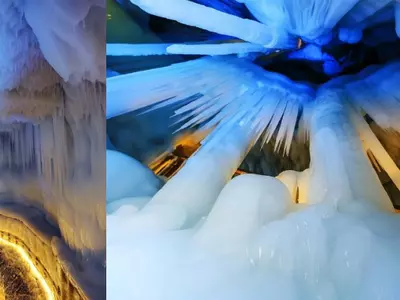Ice cave in China