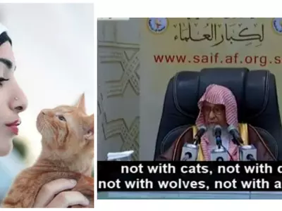 Cat selfie Muslim