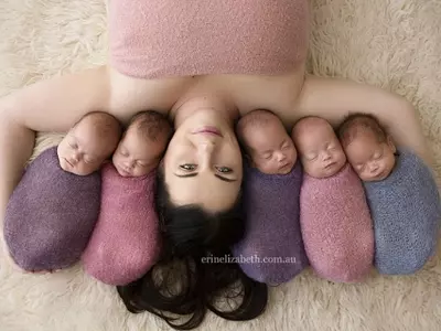 Australian Mother Shares Beautiful Photos Of Her Bundle Of Joy - Her Quintuplets!