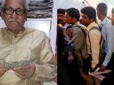 Old Man Deposits 80,000 Of His Cash In 100 Rupee Notes To Help Others In Urgent Need Of Money!