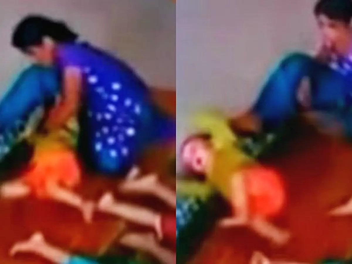 Horrific Footage Shows A Playschool Caretaker Beating The Hell Out Of A 10-Month-Old Baby! Horrific Footage Shows A Playschool Caretaker Beating The Hell Out Of A 10-Month-Old Baby!