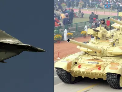 Tejas and T-90 Tank