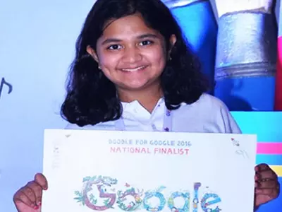 This 14-Year-Old Girl's Art Features On Google's India Homepage Today!