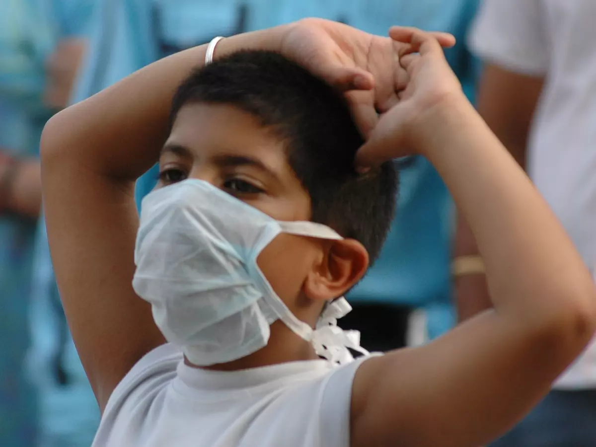 Kid with Pollution Mask