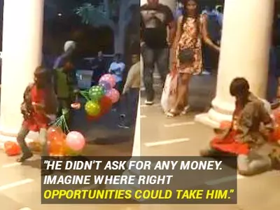 This Kid Who Sells Balloons In Connaught Place Awed The Bystanders With His Killer Dance Moves!