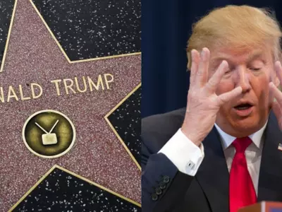 Man Axes Donald Trump's Hollywood Walk Of Fame Star, Destroys It Beyond Recognition!