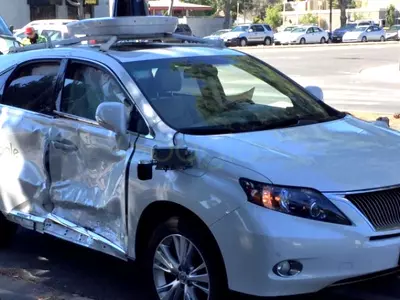 Google's Self-Driving Car Involved In Its Worst Crash Yet After A Commercial Van Rammed Into It