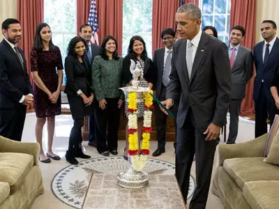 Barack Obama Lights A Diya, Becomes The 1st US President To Celebrate Diwali At The White House