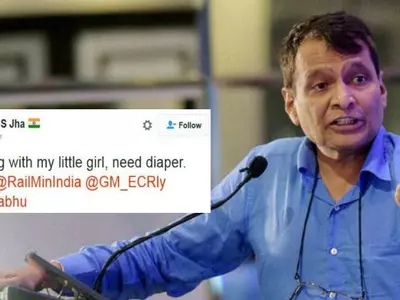 Passenger Tweets To Suresh Prabhu Asking For Diapers, Becomes The Target Of People's Hate