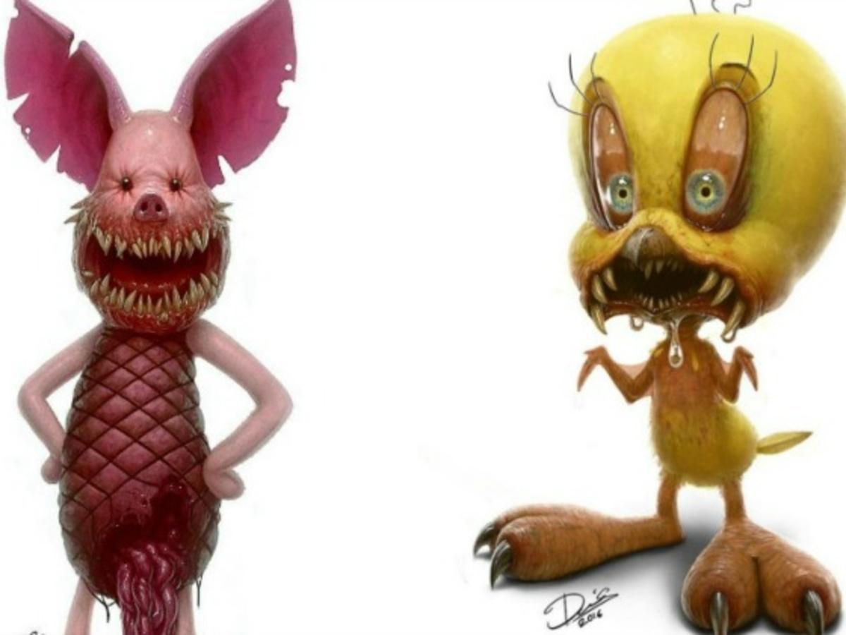Artist Turns Our Favourite Childhood Characters Into Monsters And It's All Sorts Of Disturbing Artist Turns Our Favourite Childhood Characters Into Monsters And It's All Sorts Of Disturbing
