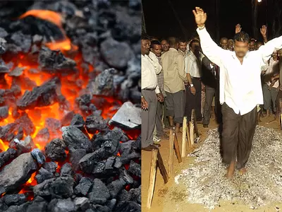 Chhattisgarh Cops Walk On Blazing Coal To Debunk Myths And Superstition