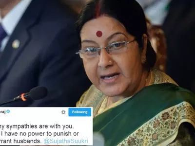 Messiah Of People, Sushma Swaraj Can Solve All Your Problems Except One - Cheating Husbands!