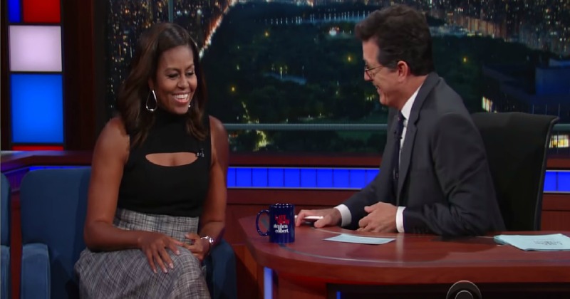 Michelle Obama Mimics Barack Obama On 'The Late Show', Wins The ...