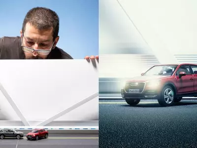 Instead Of Using A $50,000 Car, Photographer Uses A $32 Miniature Toy Car To Shoot For Audi!