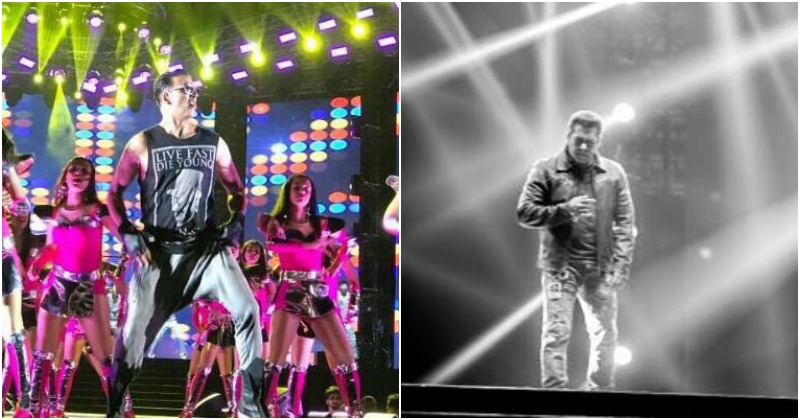 Watch Akshay Kumars Surprise Entry At Salman Khans Da Bangg Tour Makes The Crowd Go Crazy