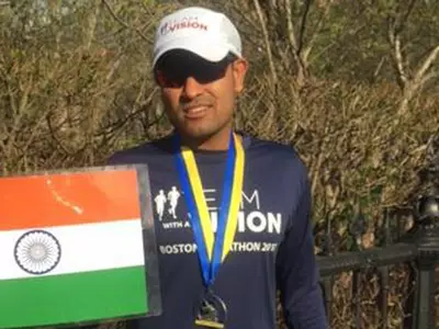 Sagar Baheti Boston Marathon