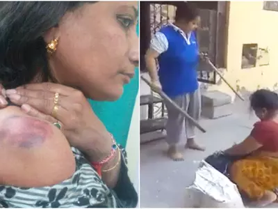 Mother-Daughter Duo Shower Abuses, Beat Up And Choke Female Advocoate For Complaining Against Their Illegal Construction