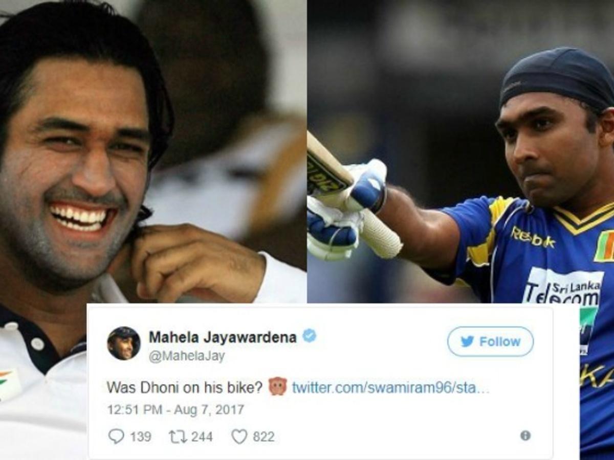 Fan Calls MS Dhoni Faster Than Usain Bolt & Mahela Jayawardene Slays Him  With Acid Wit