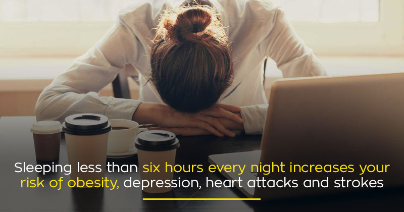 Getting less than six hours sleep a night increases risk of early