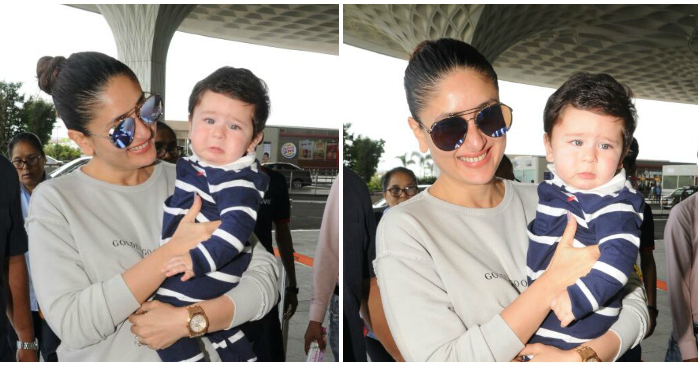 Mommy Kareena Kapoor Trying To Cheer Up Cranky Taimur At The Airport ...