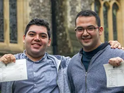 Syrian refugees are celebrating their A-level results