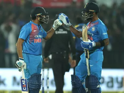 KL Rahul and Rohit Sharma put on 165 for the first wicket.
