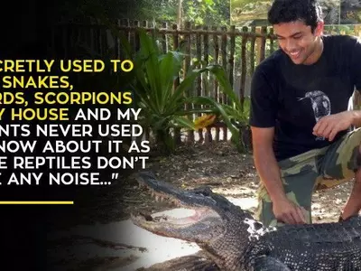 man saves reptiles