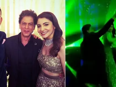 Shah Rukh Khan attends Virat Kohli and anushka Sharma's wedding reception.