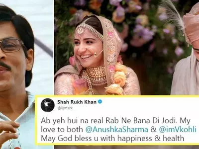Shah Rukh Khan wishes Virat Kohli and Anushka Sharma on their wedding, calls it Rab Ne Bana Di Jodi