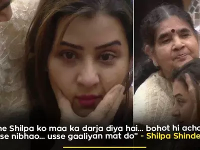 Shilpa Shinde with her mother inside Bigg Boss 11 house.