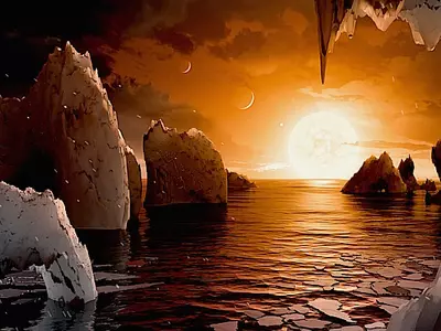 Illustration shows the possible surface of TRAPPIST/nasa.gov