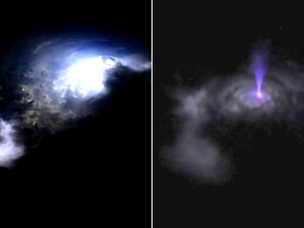 Message To Mars? Astronaut Records Mysterious Blue Bolts Of Electricity  Blasting From Cloud Tops