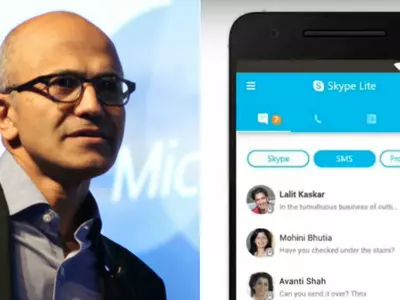 Satya Nadella Launches ‘Made For India’ Skype Lite App With Aadhaar Plugin