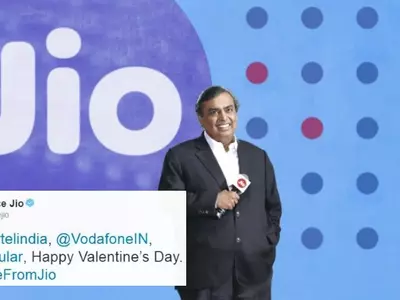 On Valentine's Day, Reliance Jio Gives Out A Special Message To Vodafone, Airtel And Idea!