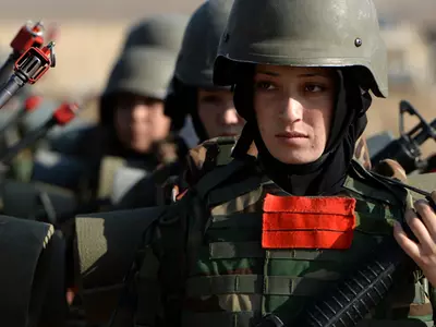 Afghanistan woman army AFP