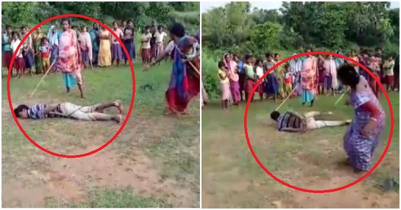 Village Women Beat The Hell Out Of A Man For Allegedly Raping A Child