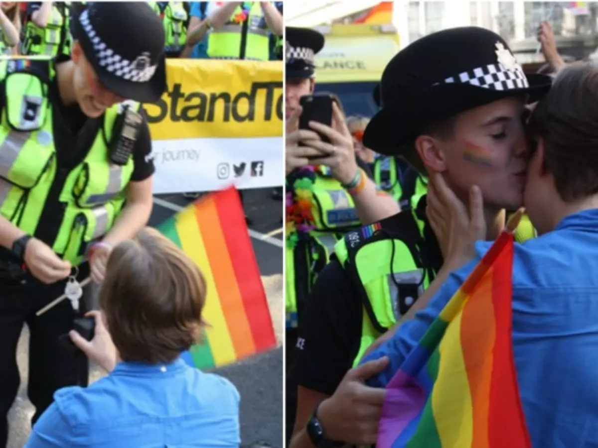 a woman proposed to her police officer a woman proposed to her police officer